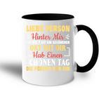 An Die Person Hinter Mir Liebe Person Hinter Mir Tasse Zweifarbig