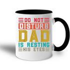 Don't Distortion Papa Ruht Seine Augen Gray Tasse Zweifarbig