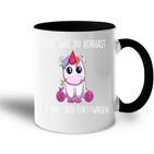 Egal Was Duorhast Ich Fahre Den Fluchtwagen Unicorn Tasse Zweifarbig