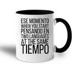 Bilingual English Español Spanish Ingles Spanglish Gray Tasse Zweifarbig