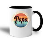 Herrenaterintage Geschenk Der Mann Der Mythos Die Legende Papa Raglan Tasse Zweifarbig