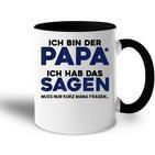 Ich Bin Der Papa Gray Tasse Zweifarbig