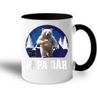 Papa Bäratertag Retroater & Opa Geschenk Geburtstags Kapuzenjacke Tasse Zweifarbig