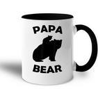 Papa Bear Baby Cub Für Papa Zumatertag Tasse Zweifarbig