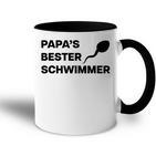 Papa's Bester Schwimmer X Lecker Bierchen Party Outfit Tasse Zweifarbig