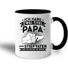 Stiefvater Stiefpapa Papa Tasse Zweifarbig