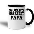 Vintage World's Greatest Papa Best Dadater Wertschätzung Tasse Zweifarbig