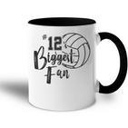 Zwölf Der 12 Größtenolleyball-Fans Tasse Zweifarbig