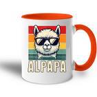 Alpapaatertag Bester Papa Alpaka-Liebhaber Sonnenbrille Tasse Zweifarbig