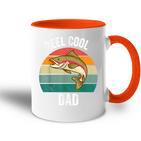 Angelrolle Cool Dadatertag Lustig Bass Papa Opa Tasse Zweifarbig