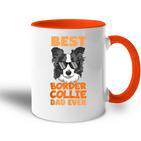 Best Border Collie Dad Ever Cooler Hunde Papaater Geschenk Tasse Zweifarbig