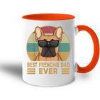 Best Frenchie Dad Ever French Bulldog Dad Tasse Zweifarbig