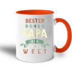 Bester Bonus Papa Der Welt Step Dad Retrointage Look Hooded Jacket Tasse Zweifarbig