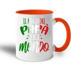 Bester Papa Der Welt Italian Italian Slogan Tasse Zweifarbig