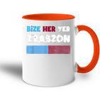 Bize Her Yer Trabzon Hediye Tasse Zweifarbig