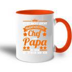 Chefateratertag Papa Tasse Zweifarbig