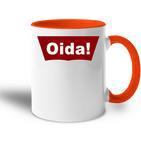 Cool Oida Austria Bavaria Text Logo Tasse Zweifarbig