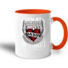 Damen Ich Bin Ein Tätowierter Papa Lustiges Tattoo Geschenk Mit-Ausschnitt Tasse Zweifarbig