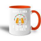 Darts Und Bier Darum Bin Ich Hier Dartspieler Tasse Zweifarbig