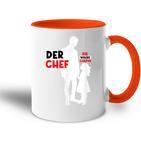 Der Chef Die Wahre Chefinater Tochter Partnerlookatertag Tasse Zweifarbig