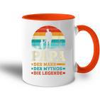 Der Mann Der Mythos Die Legende Father's Day Sayings Papa Tasse Zweifarbig