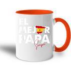 Dia Del Padre Father's Day El Mejor Papa De España Tasse Zweifarbig