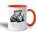 Dorfkind Traktor Landwirt & Bauern Trecker Geschenk Tasse Zweifarbig