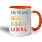 Ehemann Papa Skinner Legendeatertag Lustig Tasse Zweifarbig