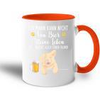 Ein Mann Kann Nichton Bier Alleine Leben Dog Dad Dog Tasse Zweifarbig