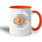 Father & Son Nicht Immer Einer Meinung Father's Day Tasse Zweifarbig