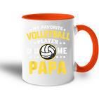 My Favoriteolleyballspieler Calls Me Papa Proud Dad Tasse Zweifarbig