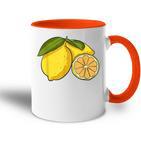 Lemon Citrus Fruit Tasse Zweifarbig