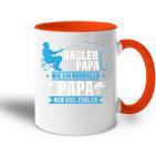 Herren Cooler Angler Papaater Fischen Angelnatertag Spruch Tasse Zweifarbig