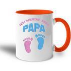 Herren Ich Werde Papa 2024 Werdenderater Tasse Zweifarbig