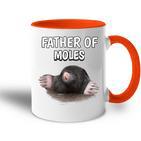 Herren Jungen Father Of Moles Papaatertag Maulwurf Tasse Zweifarbig