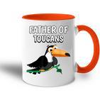 Herren Jungen Father Of Toucans Papaatertag Tukan Tasse Zweifarbig