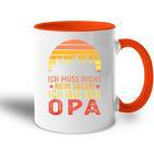 Ich Bin Der Opa Papa Family Tasse Zweifarbig