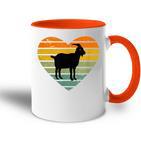 Ich Liebe Ziegen Retro Heart Goat Farm Tasse Zweifarbig