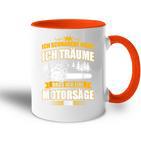 Ich Schnarche Nicht Ich Träume Dass Ich Ein Chainsaw Tasse Zweifarbig