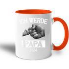 Ich Werde Papa 2024 Ich Werde Baldater Tasse Zweifarbig