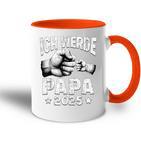 Ich Werde Papa 2025 Schwangerschaft Ich Werde Baldater Tasse Zweifarbig