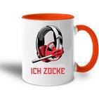 Kann Dich Nicht Hören Ich Zocke Gamer Headset Gamer Tasse Zweifarbig