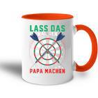 Lass Das Mal Den Papa Machen Darts Player Tasse Zweifarbig