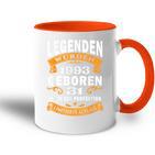 Legenden 1993 Geboren Geschenk Jahrgang 31 Geburtstag Tasse Zweifarbig