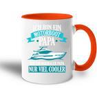 Motorboot Papa Boot Boote Bootsfahrer Geschenk Tasse Zweifarbig