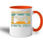 Nächstes Level Ich Werde Papa 2024 Ankündigung Gamer Tasse Zweifarbig