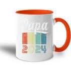 Neuer Papa Frischgebackener Papa Papa 2024 Tasse Zweifarbig