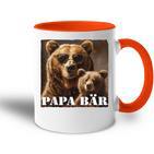 Papa Bär Geschenkatertag & Geburtstag Für Den Besten Papa Tasse Zweifarbig