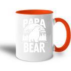 Papa Bear Für Stolzenater Ehemann Onkel Zumatertag Tasse Zweifarbig