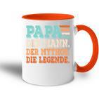 Papa Der Mann Der Mythos Die Legendeater Father's Day Tasse Zweifarbig